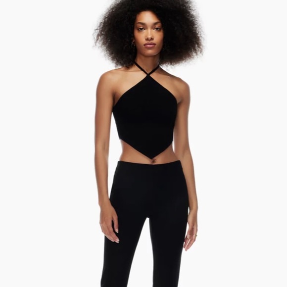 Aritzia Knit Scarf Top- Green - Picture 4 of 5